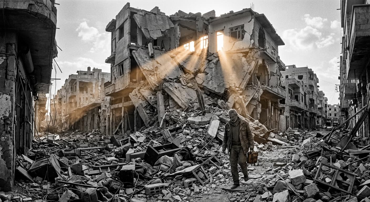 Damaskus, Syrien – Ruinen nach dem Krieg